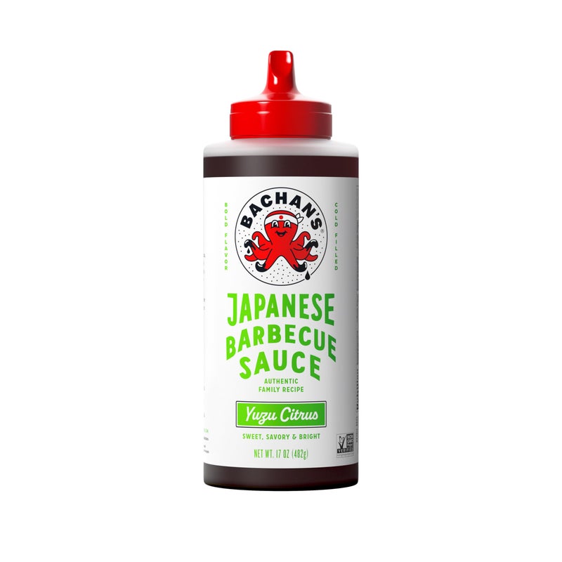 Bachan's - Japanese Barbecue Sauce - Yuzu Citrus, 17 Oz, Small Batch, Non GMO, No Preservatives, Vegan and BPA free. Condiment for Wings, Chicken, Beef, Pork, Seafood, Noodle Recipes, and More - Image 1